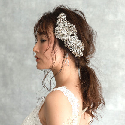 【ヘッドドレス】レンタル3泊4日ジェニーパッカム/カドー シルバー(Jenny Packham/Cadeaux/silver) 【結婚式　ヘアアクセサリー　レンタル】