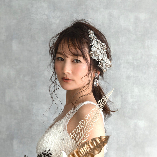 【ヘッドドレス】レンタル3泊4日ジェニーパッカム/カドー シルバー(Jenny Packham/Cadeaux/silver) 【結婚式 ヘアアクセサリー レンタル】