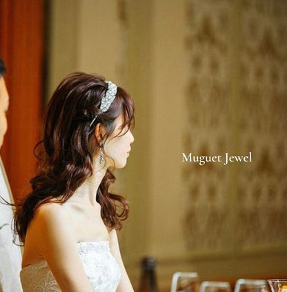 【ヘッドドレス】レンタル3泊4日ジェニファーベア/サブリナ クリスタルシルバー(Jennifer Behr/Sabrina/crystalsilver) 【結婚式 ヘアアクセサリー レンタル】