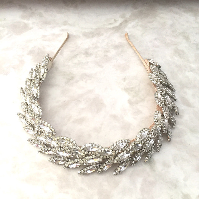 【ヘッドドレス】レンタル3泊4日ジェニファーベア/サブリナ クリスタルシルバー(Jennifer Behr/Sabrina/crystalsilver) 【結婚式 ヘアアクセサリー レンタル】