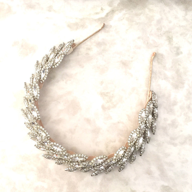 【ヘッドドレス】レンタル3泊4日ジェニファーベア/サブリナ クリスタルシルバー(Jennifer Behr/Sabrina/crystalsilver) 【結婚式 ヘアアクセサリー レンタル】