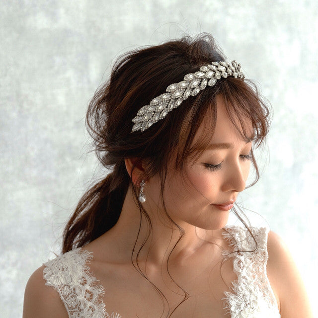 【ヘッドドレス】レンタル3泊4日ジェニファーベア/サブリナ クリスタルシルバー(Jennifer Behr/Sabrina/crystalsilver) 【結婚式 ヘアアクセサリー レンタル】