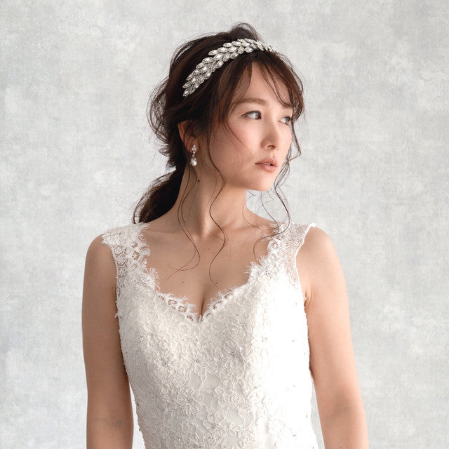 【ヘッドドレス】レンタル3泊4日ジェニファーベア/サブリナ クリスタルシルバー(Jennifer Behr/Sabrina/crystalsilver) 【結婚式 ヘアアクセサリー レンタル】