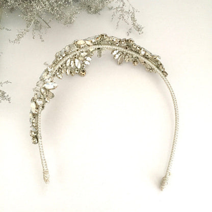 【ヘッドドレス】レンタル3泊4日ジェニーパッカム/イカット ホワイトオパール(Jenny Packham/Ikat/white opal) 【結婚式 ヘアアクセサリー レンタル】