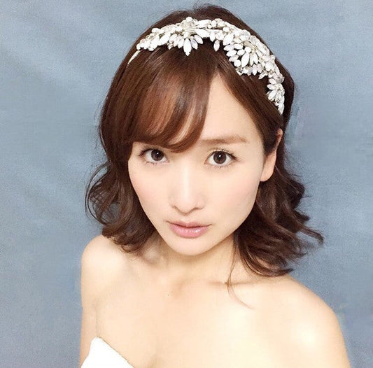 【ヘッドドレス】レンタル3泊4日ジェニーパッカム/イカット ホワイトオパール(Jenny Packham/Ikat/white opal) 【結婚式 ヘアアクセサリー レンタル】