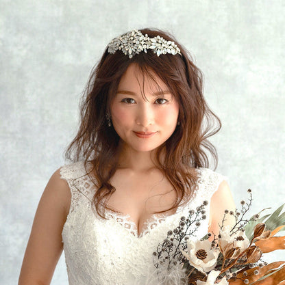 【ヘッドドレス】レンタル3泊4日ジェニーパッカム/イカット ホワイトオパール(Jenny Packham/Ikat/white opal) 【結婚式 ヘアアクセサリー レンタル】