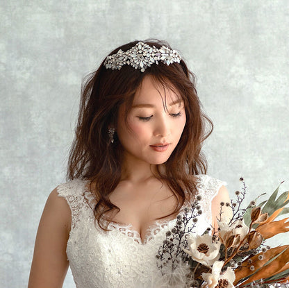 【ヘッドドレス】レンタル3泊4日ジェニーパッカム/イカット ホワイトオパール(Jenny Packham/Ikat/white opal) 【結婚式　ヘアアクセサリー　レンタル】