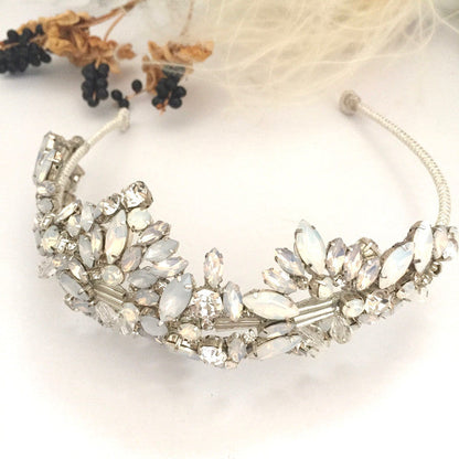 【ヘッドドレス】レンタル3泊4日ジェニーパッカム/イカット ホワイトオパール(Jenny Packham/Ikat/white opal) 【結婚式 ヘアアクセサリー レンタル】