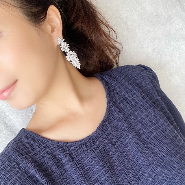 【ピアス・イヤリング】Adorer ジルコニアブライダルピアス 【結婚式 ピアス イヤリング】