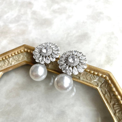 【ピアス・イヤリング】Tournesol ジルコニアブライダルピアス 【結婚式 ピアス イヤリング】