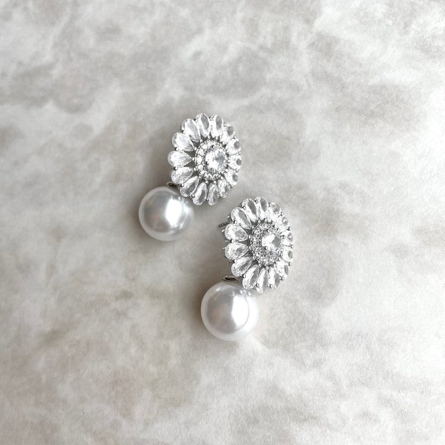 【ピアス・イヤリング】Tournesol ジルコニアブライダルピアス 【結婚式 ピアス イヤリング】