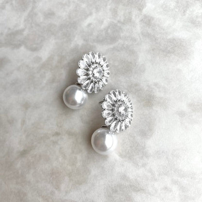 【ピアス・イヤリング】Tournesol ジルコニアブライダルピアス 【結婚式 ピアス イヤリング】