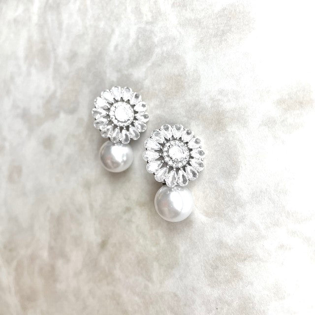 【ピアス・イヤリング】Tournesol ジルコニアブライダルピアス 【結婚式 ピアス イヤリング】