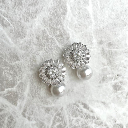 【ピアス・イヤリング】Tournesol ジルコニアブライダルピアス 【結婚式 ピアス イヤリング】