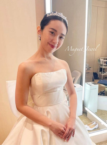 【ピアス・イヤリング】Tournesol ジルコニアブライダルピアス 【結婚式 ピアス イヤリング】