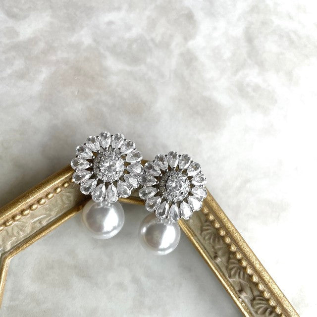 【ピアス・イヤリング】Tournesol ジルコニアブライダルピアス 【結婚式 ピアス イヤリング】