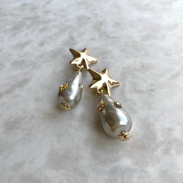 【ピアス・イヤリング】Magie スターイヤリング 【結婚式 ピアス イヤリング】