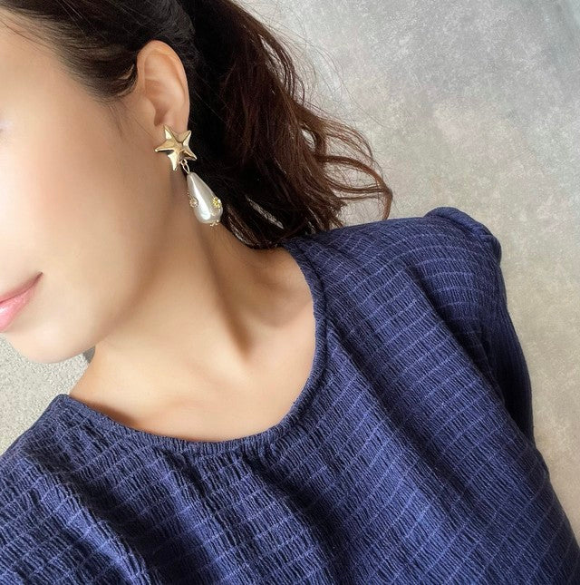 【ピアス・イヤリング】Magie スターイヤリング 【結婚式 ピアス イヤリング】