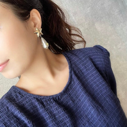 【ピアス・イヤリング】Magie スターイヤリング 【結婚式 ピアス イヤリング】