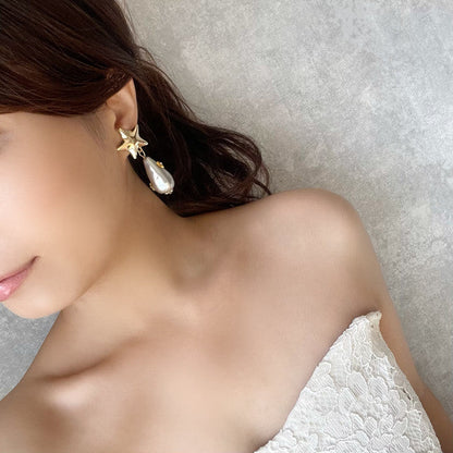 【ピアス・イヤリング】Magie スターイヤリング 【結婚式 ピアス イヤリング】