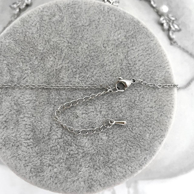 Jardin ジルコニアブライダルネックレス&ピアスセット 【結婚式 アクセサリーセット】