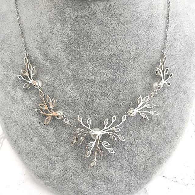 Jardin ジルコニアブライダルネックレス&ピアスセット 【結婚式 アクセサリーセット】