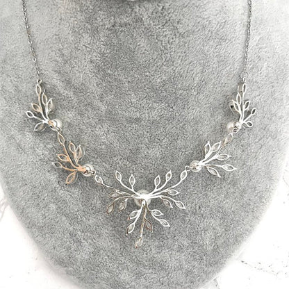 Jardin ジルコニアブライダルネックレス&ピアスセット 【結婚式 アクセサリーセット】