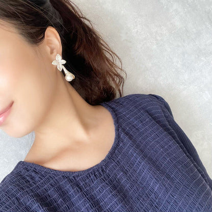 【ピアス・イヤリング】Noix ジルコニアブライダルピアス 【結婚式 ピアス イヤリング】