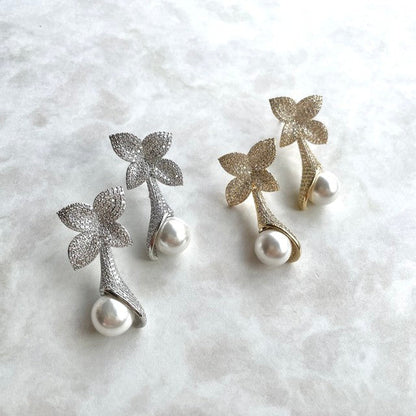 【ピアス・イヤリング】Noix ジルコニアブライダルピアス 【結婚式 ピアス イヤリング】