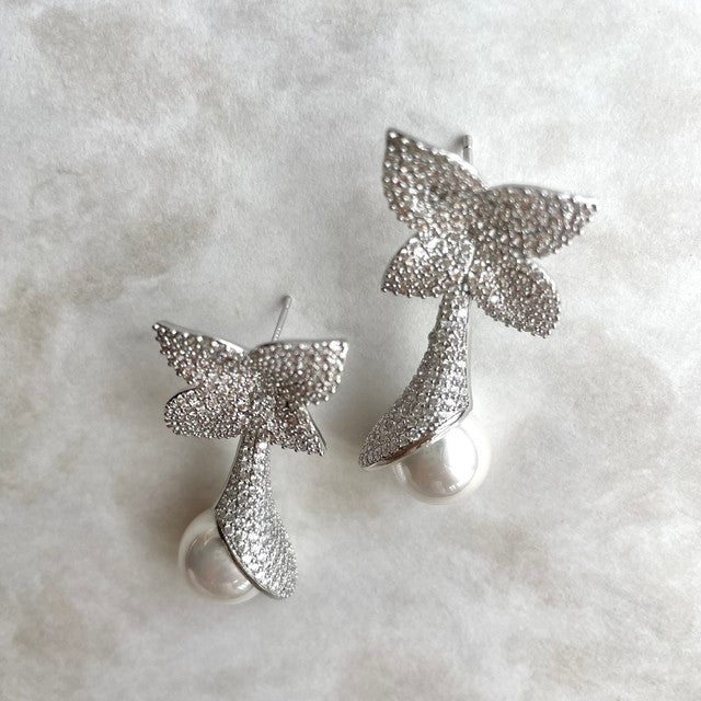 【ピアス・イヤリング】Noix ジルコニアブライダルピアス 【結婚式 ピアス イヤリング】