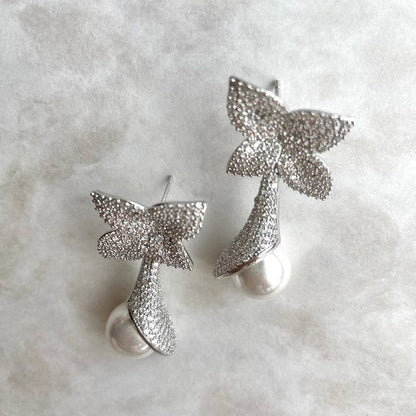 【ピアス・イヤリング】Noix ジルコニアブライダルピアス 【結婚式 ピアス イヤリング】