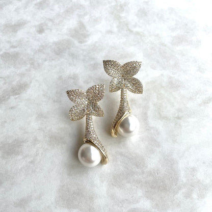 【ピアス・イヤリング】Noix ジルコニアブライダルピアス 【結婚式 ピアス イヤリング】