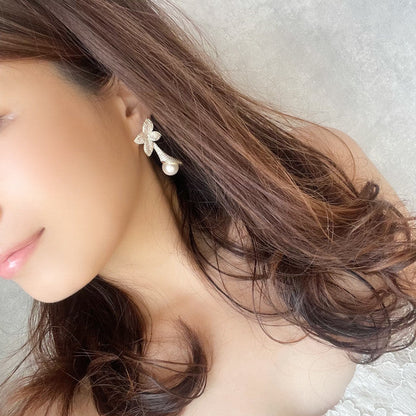 【ピアス・イヤリング】Noix ジルコニアブライダルピアス 【結婚式 ピアス イヤリング】