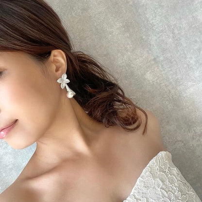 【ピアス・イヤリング】Noix ジルコニアブライダルピアス 【結婚式 ピアス イヤリング】