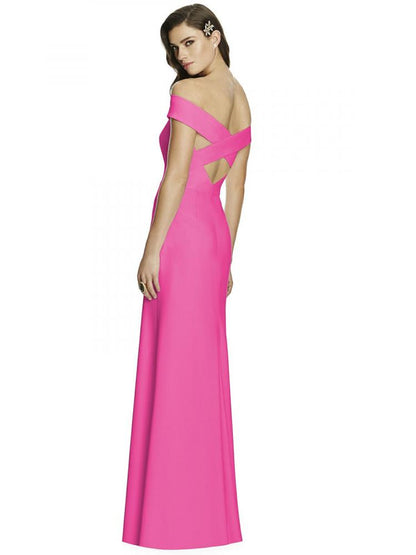 2987 クレープ クロスバック ブライズメイド ロングドレス 36色 【結婚式 ブライズメイド アッシャー オーダーメイド】