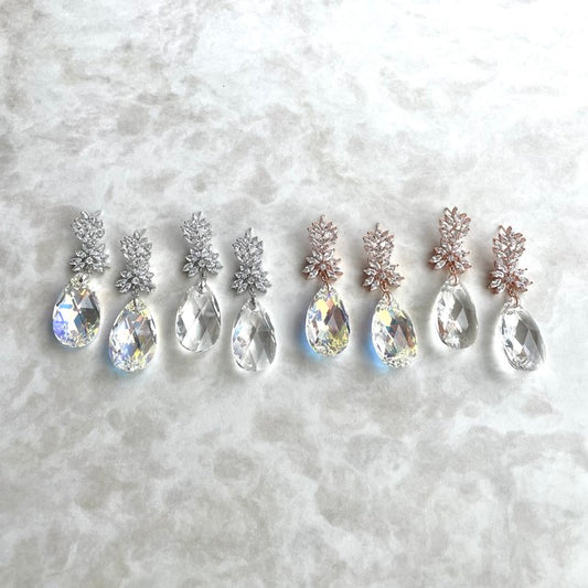 【ピアス・イヤリング】オリジナル商品 /  Sort ジルコニアブライダルピアス 【結婚式　ピアス　イヤリング】