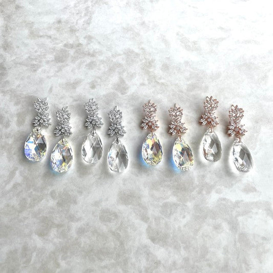 【ピアス・イヤリング】オリジナル商品 / Sort ジルコニアブライダルピアス 【結婚式 ピアス イヤリング】