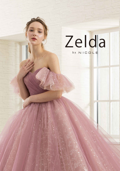 ゼルダピンク ZL+17376P【カラードレス】