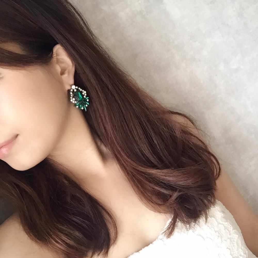 【ピアス・イヤリング】Danse ビジューピアス/ブライダルアクセサリー 【結婚式 ピアス イヤリング】