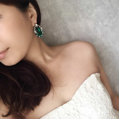 【ピアス・イヤリング】Danse ビジューピアス/ブライダルアクセサリー 【結婚式 ピアス イヤリング】