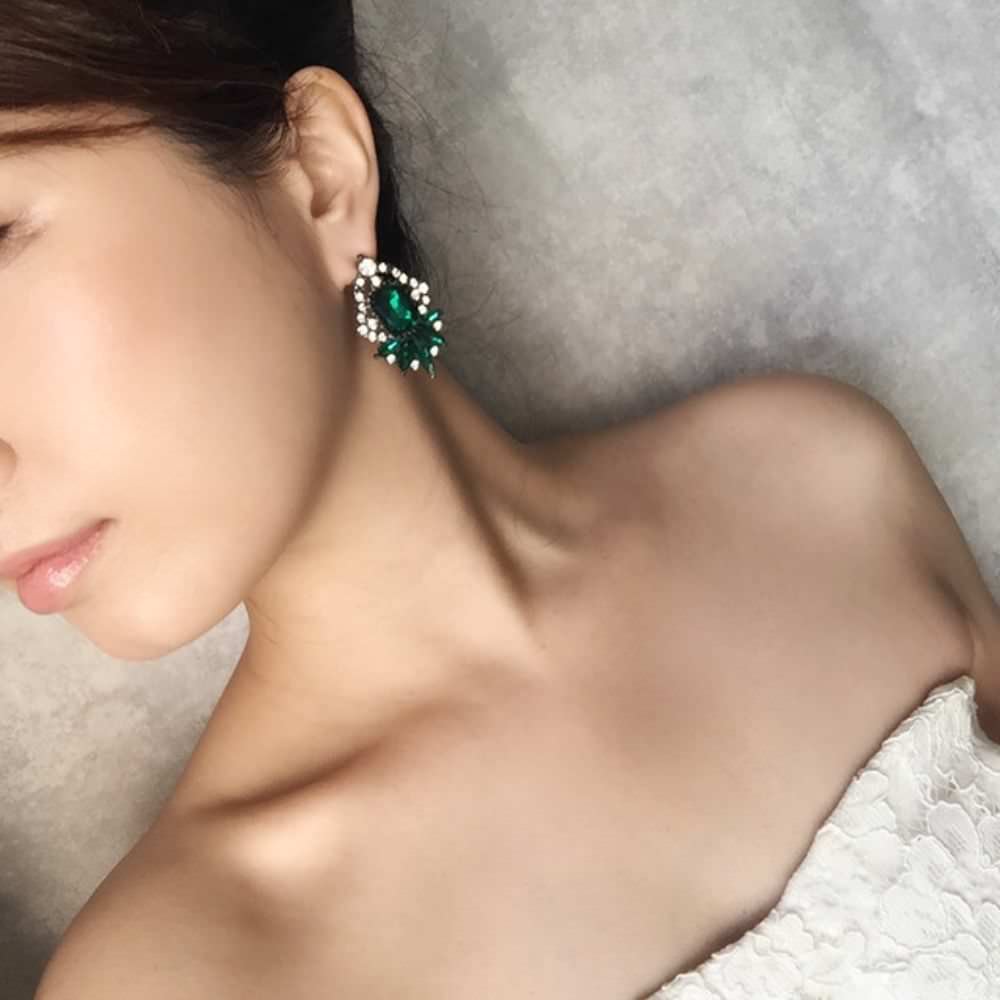 【ピアス・イヤリング】Danse ビジューピアス/ブライダルアクセサリー 【結婚式 ピアス イヤリング】