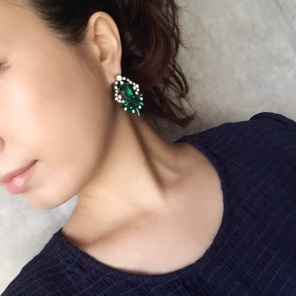 【ピアス・イヤリング】Danse ビジューピアス/ブライダルアクセサリー 【結婚式 ピアス イヤリング】