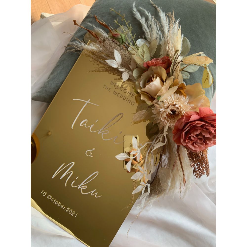 A3 welcomeboard ゴールドミラー 【結婚式 ウェルカムボード オーダー