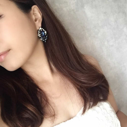 【ピアス・イヤリング】Danse ビジューピアス/ブライダルアクセサリー 【結婚式 ピアス イヤリング】