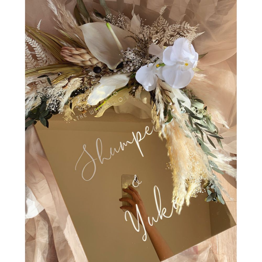 A3 welcomeboard ゴールドミラー 【結婚式 ウェルカムボード オーダーメイド】