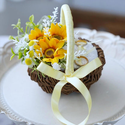 ひまわりのリングピロー