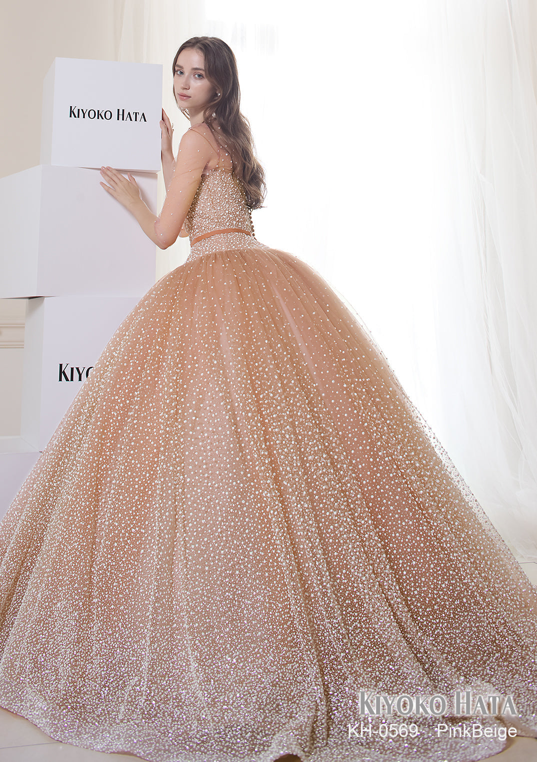 メルティ KH-0569-PinkBeige【カラードレス】