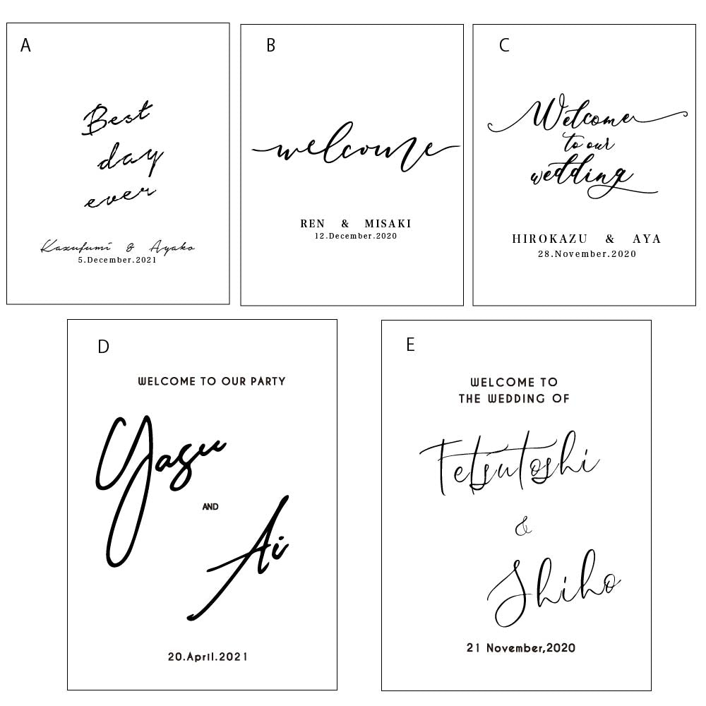 A3 welcomeboard ゴールドミラー 【結婚式 ウェルカムボード オーダーメイド】