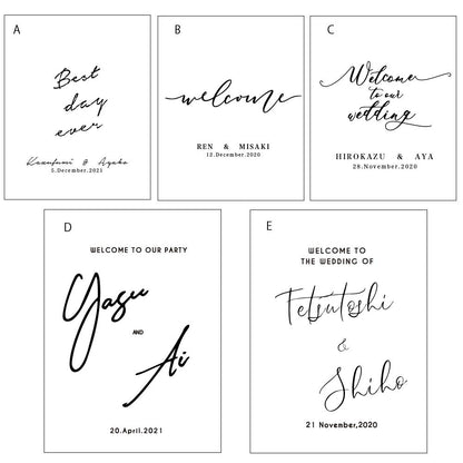 A3 welcomeboard ゴールドミラー 【結婚式 ウェルカムボード オーダーメイド】