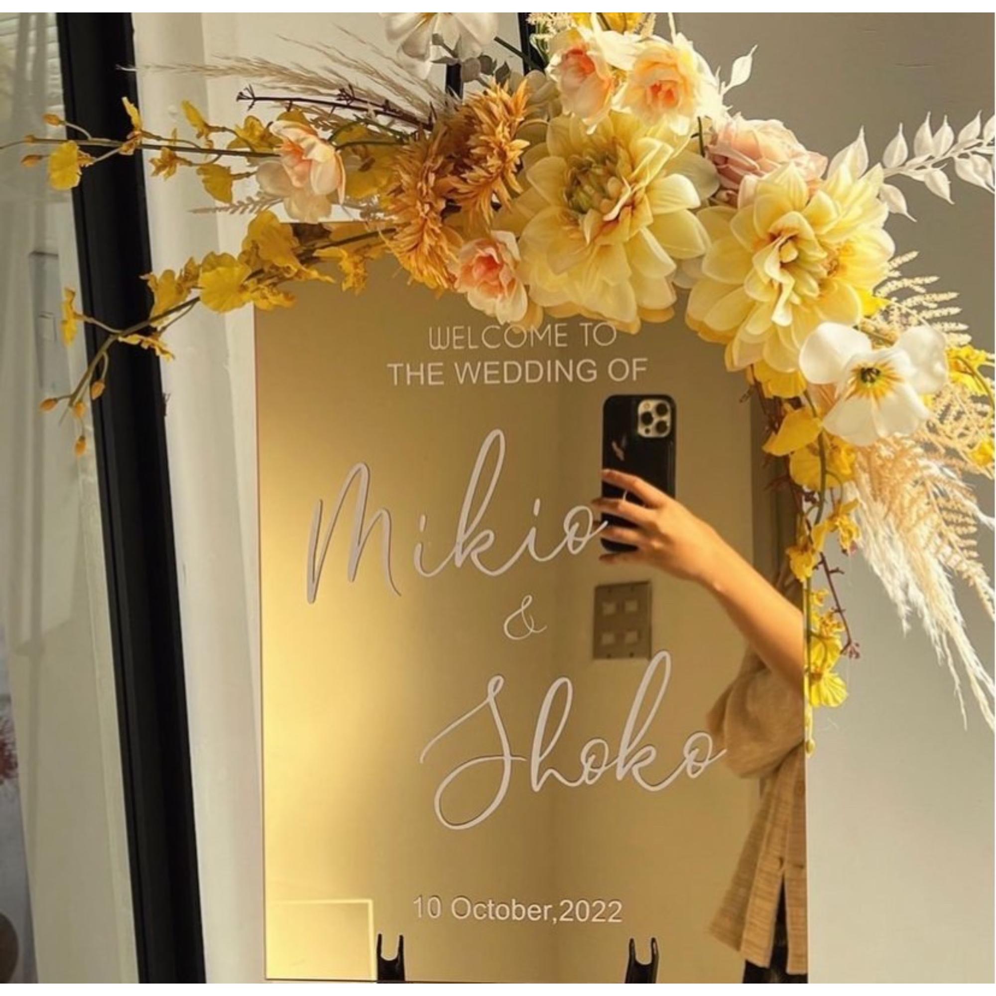 A3 welcomeboard ゴールドミラー 【結婚式 ウェルカムボード オーダー
